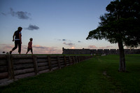 Mother and child storming Castillo de San Marcos