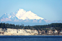Mt. Baker as seen from the Point Wilson Lighthouse at Fort Worden.