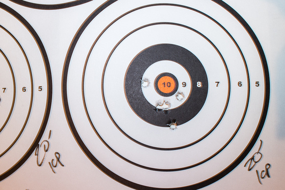 5 rounds Magtech ammo at 20 feet